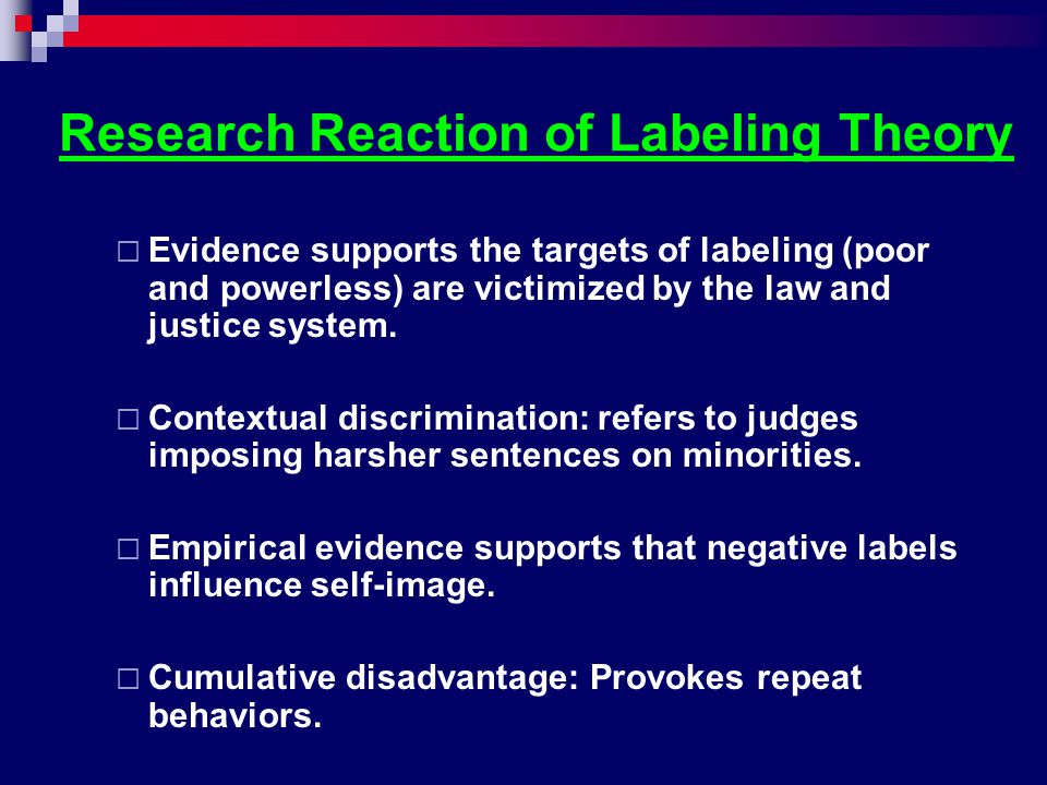 Labeling theory versus restorative justice